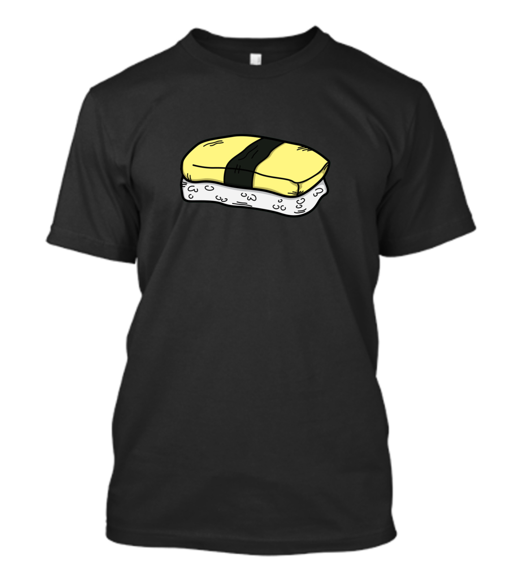 Yummy Egg Nori Wrap Sushi Kawaii Cartoon T-Shirt