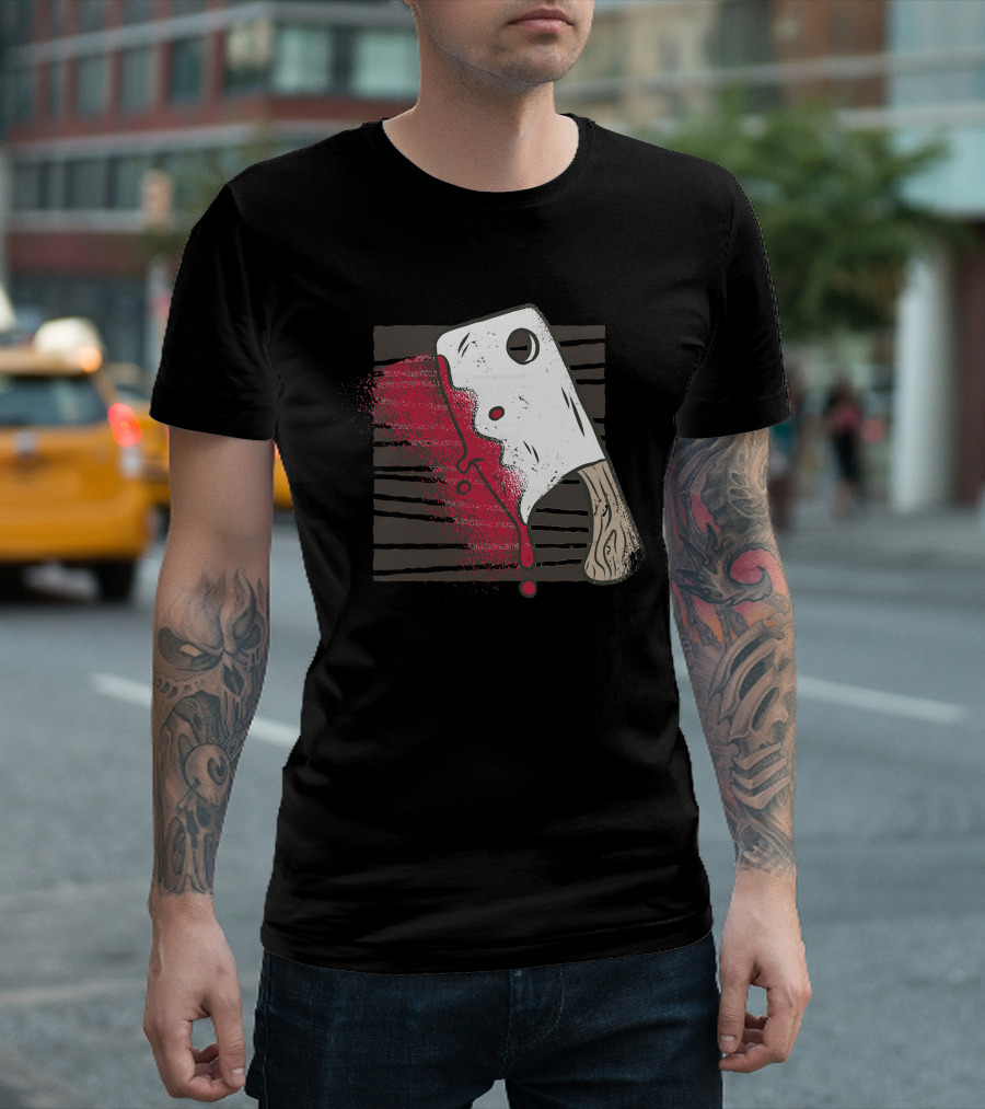 Bloody Axe Red Splatter Cleaver T-Shirt