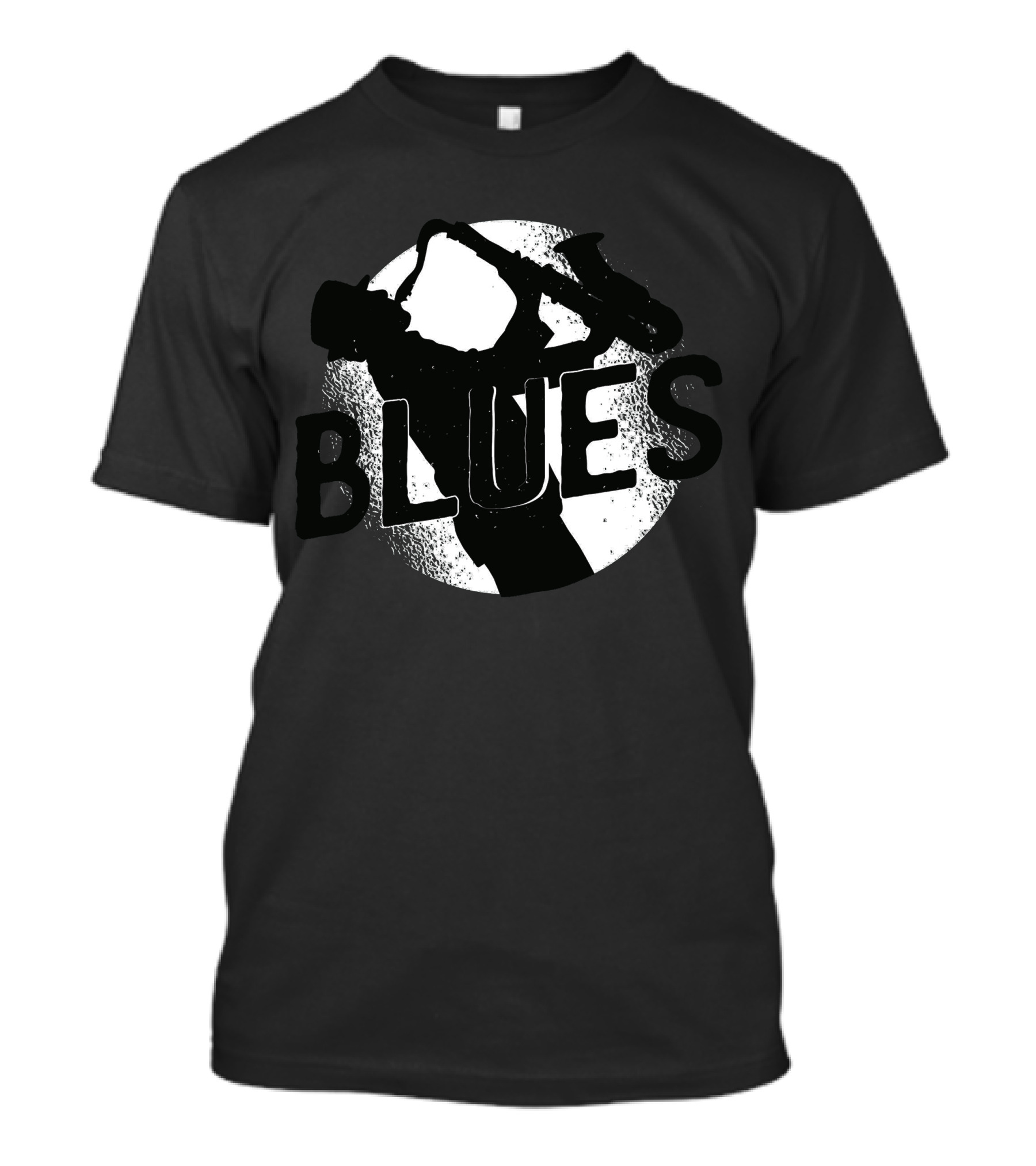 Blues Music Saxophone Silhouette Iconic T-Shirt