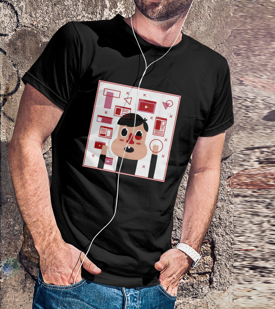 Brain Overflow With Open Browser Tabs And Icons T-Shirt