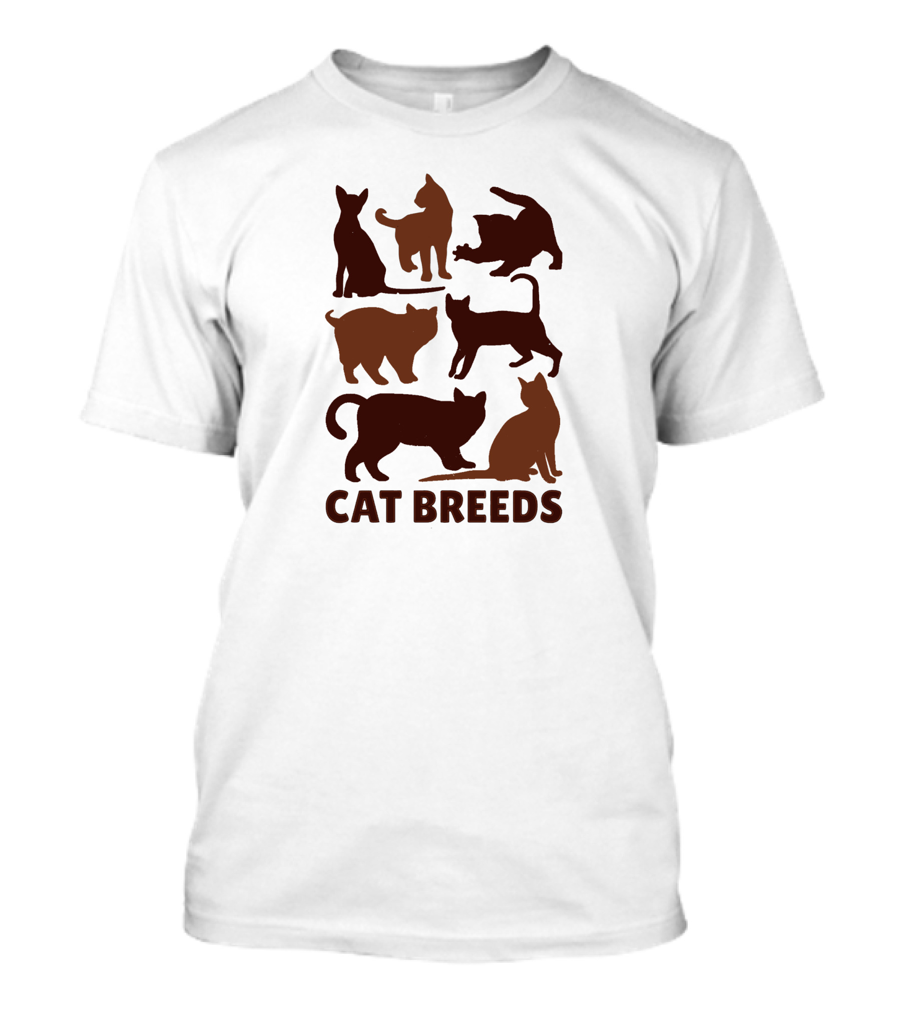 Cat Breeds Silhouette Collection T-Shirt