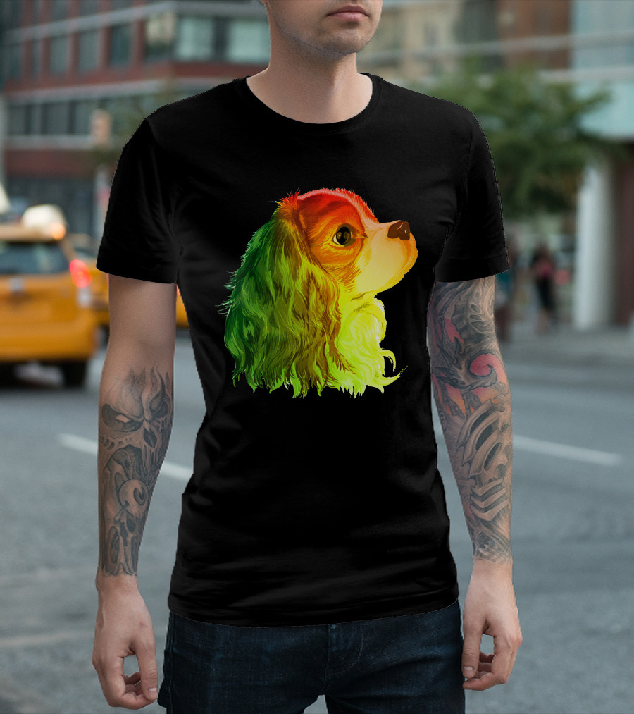 Cavalier King Charles Spaniel Rainbow Pride T-Shirt