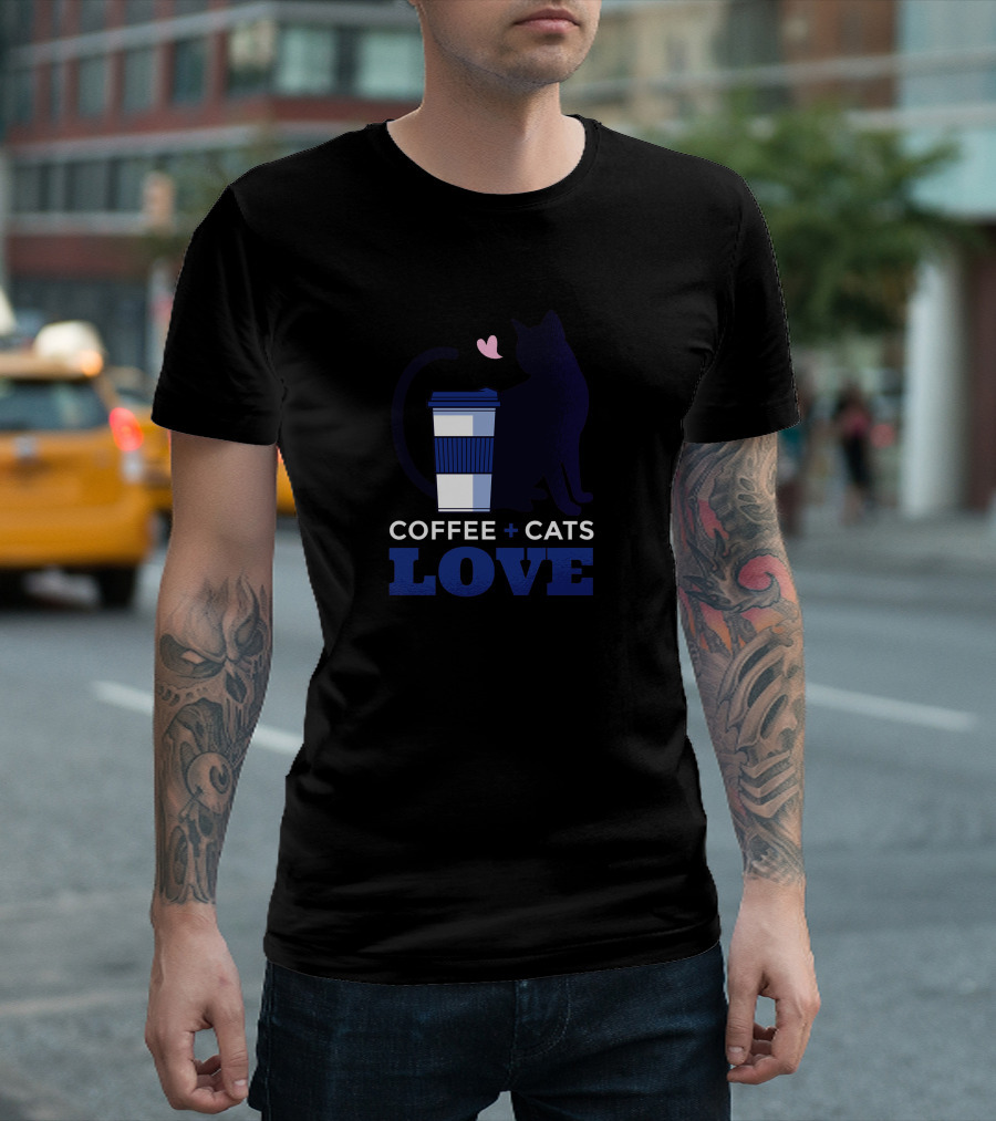 Coffee + Cats Love T-Shirt