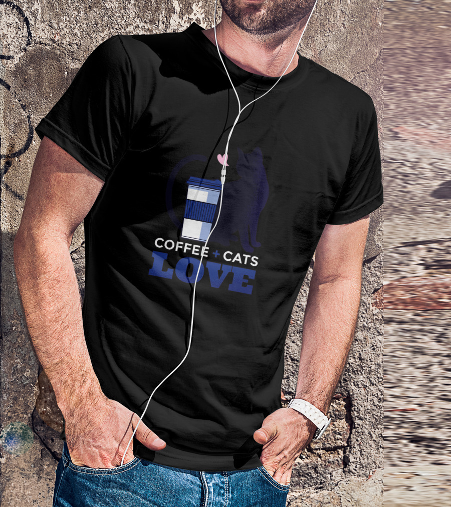 Coffee + Cats Love T-Shirt