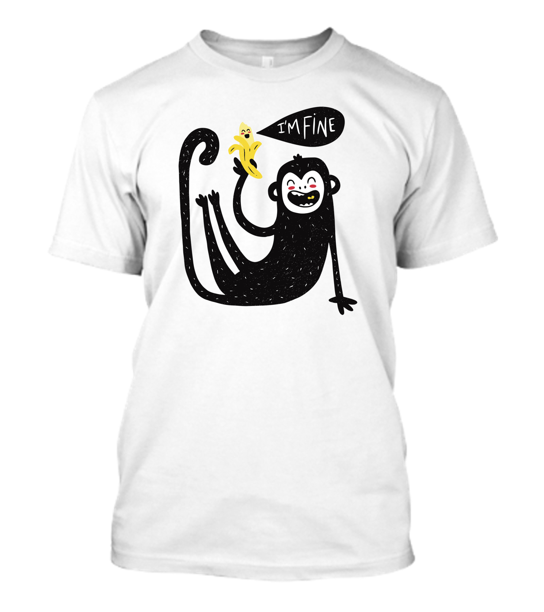 Cute Monkey I'm Fine T-Shirt