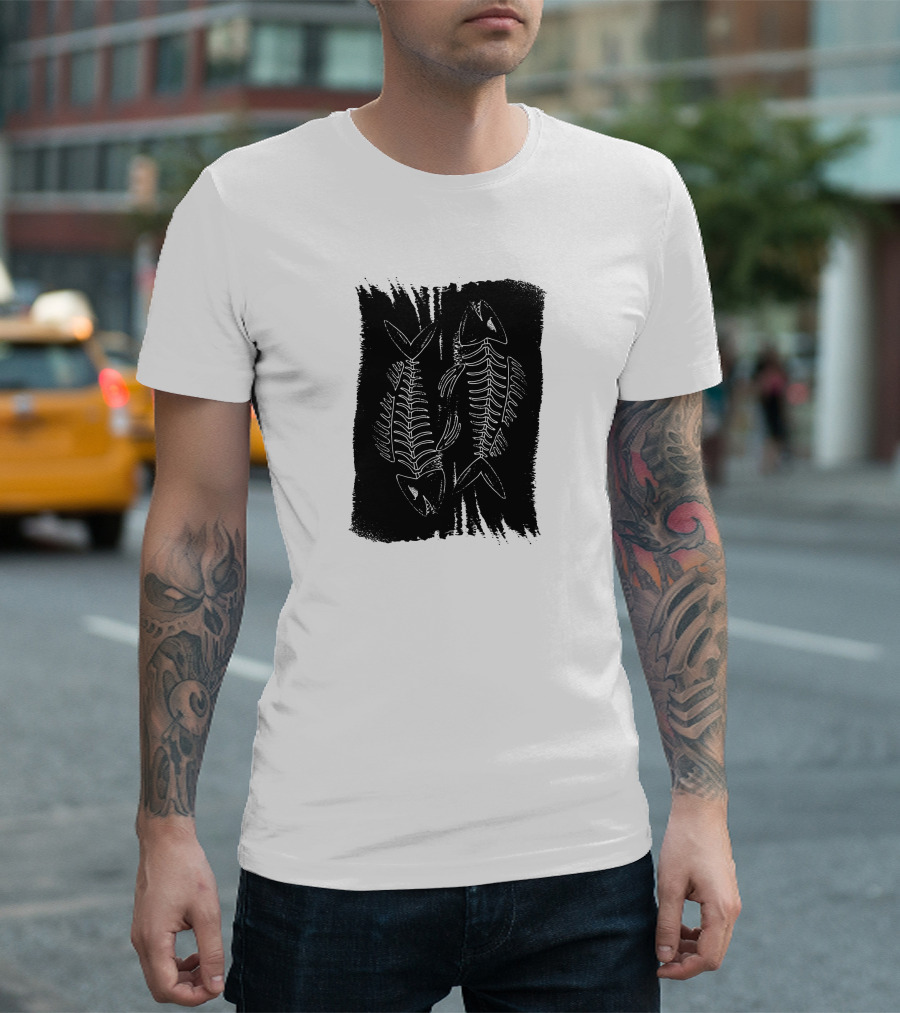Dark Fish Bones Grunge T-Shirt