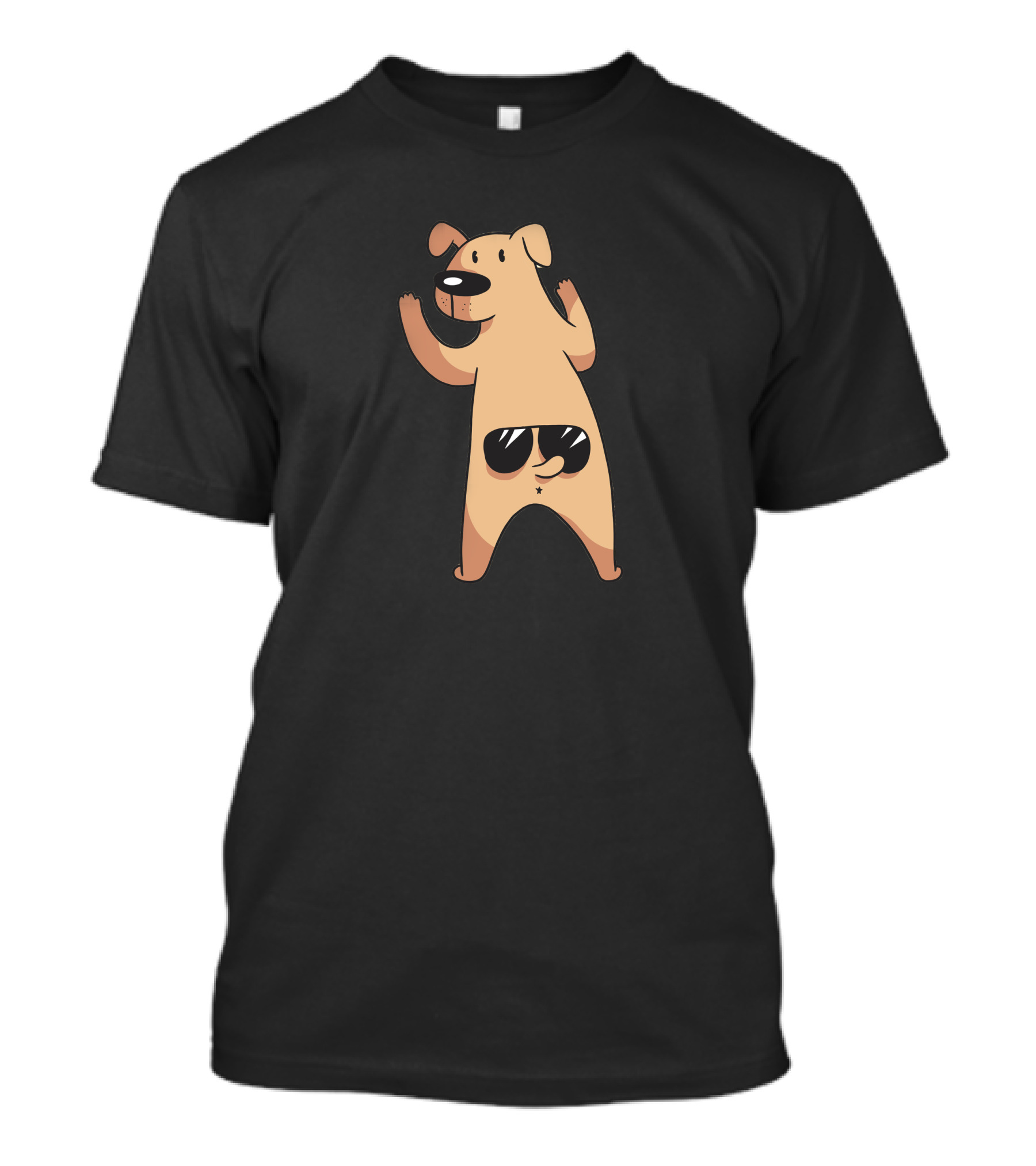 Dog With Sunglasses Tail T-Shirt