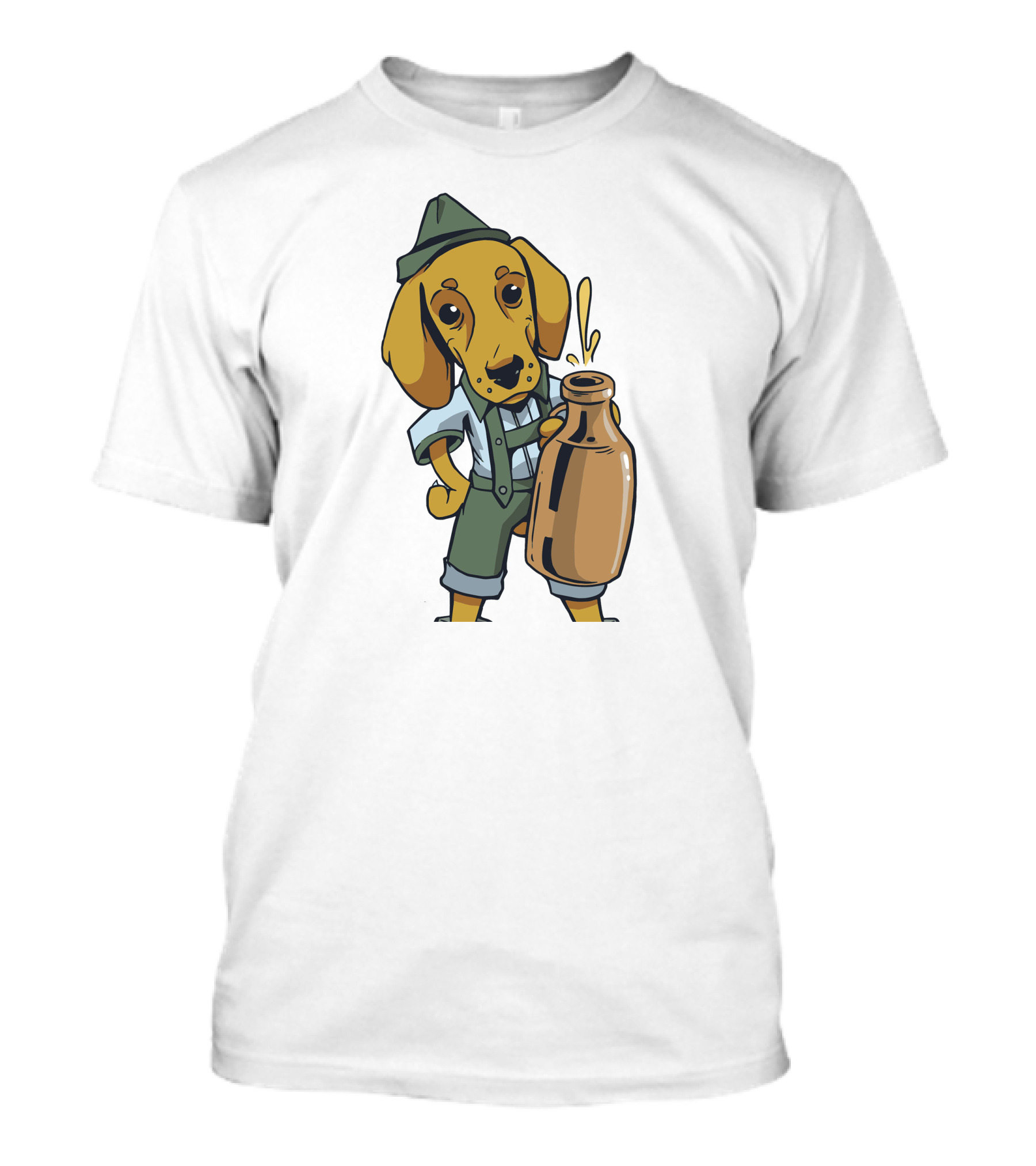 Dachshund In Bavarian Attire Holding Beer Stein T-Shirt