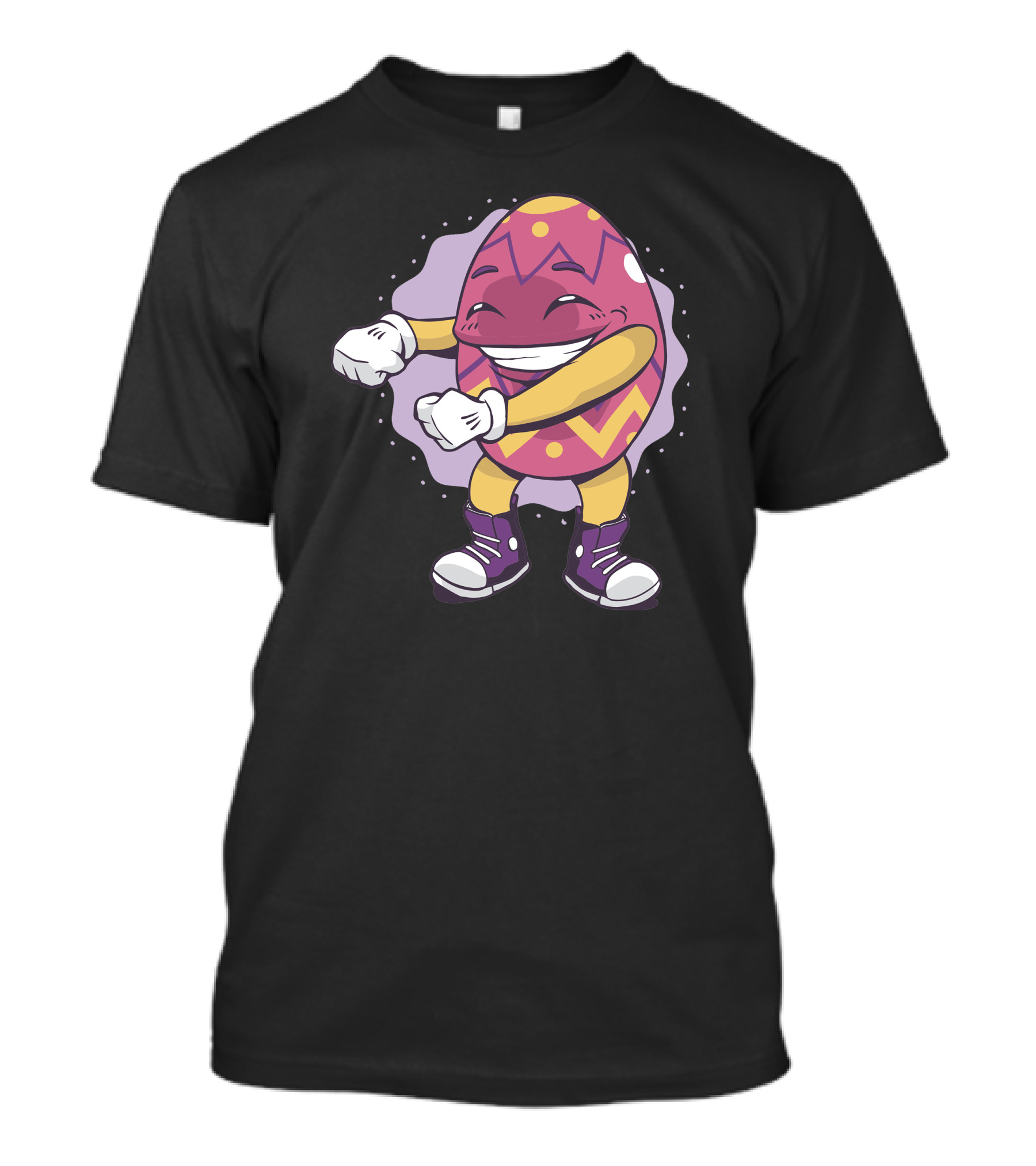 Easter Egg Dancing Floss Zigzag Striped Boots Gloves T-Shirt
