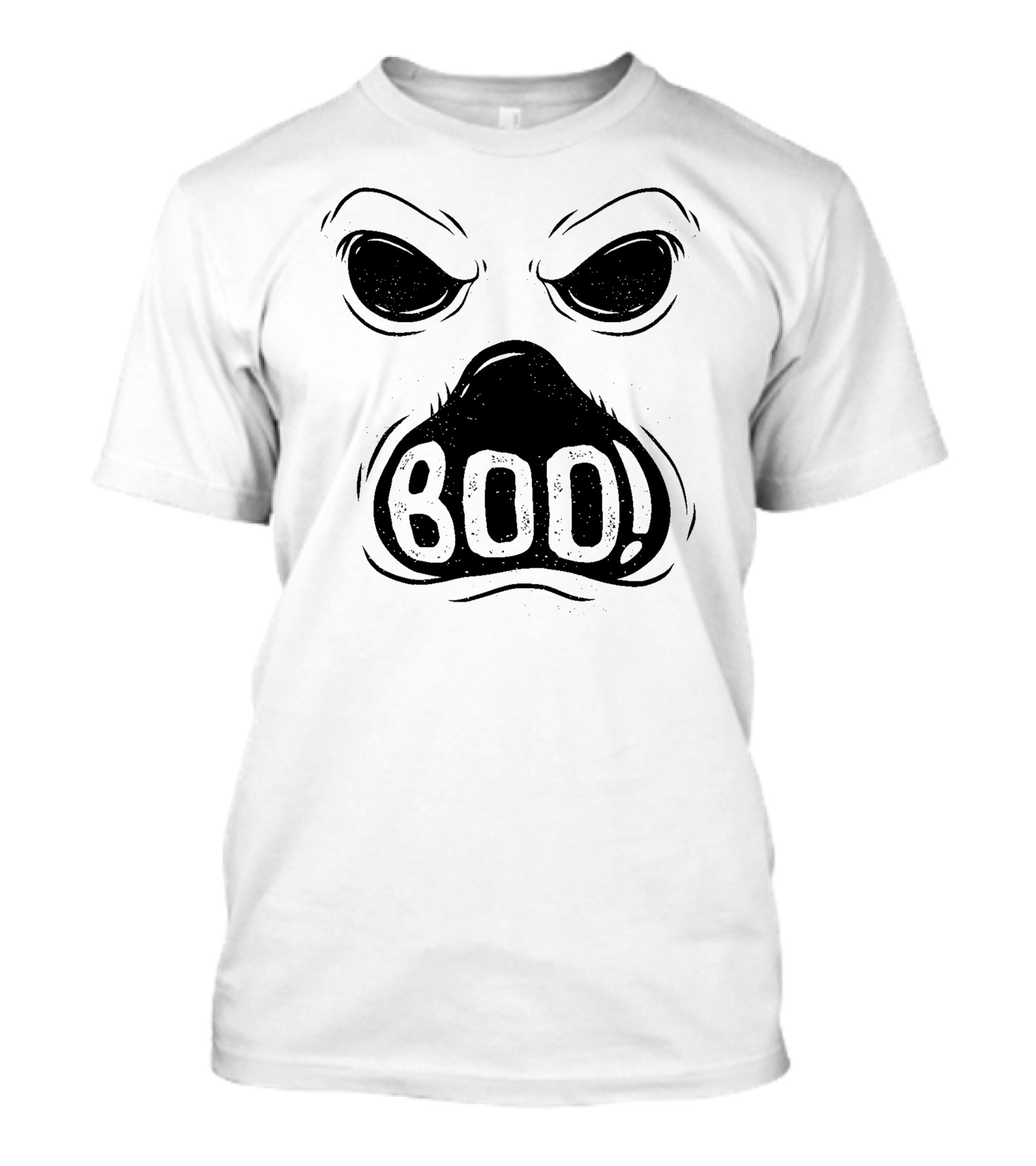 BOO Ghost Face Spooky Stare T-Shirt