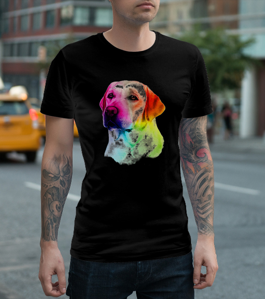 Golden Dog Pride Rainbow Colors T-Shirt