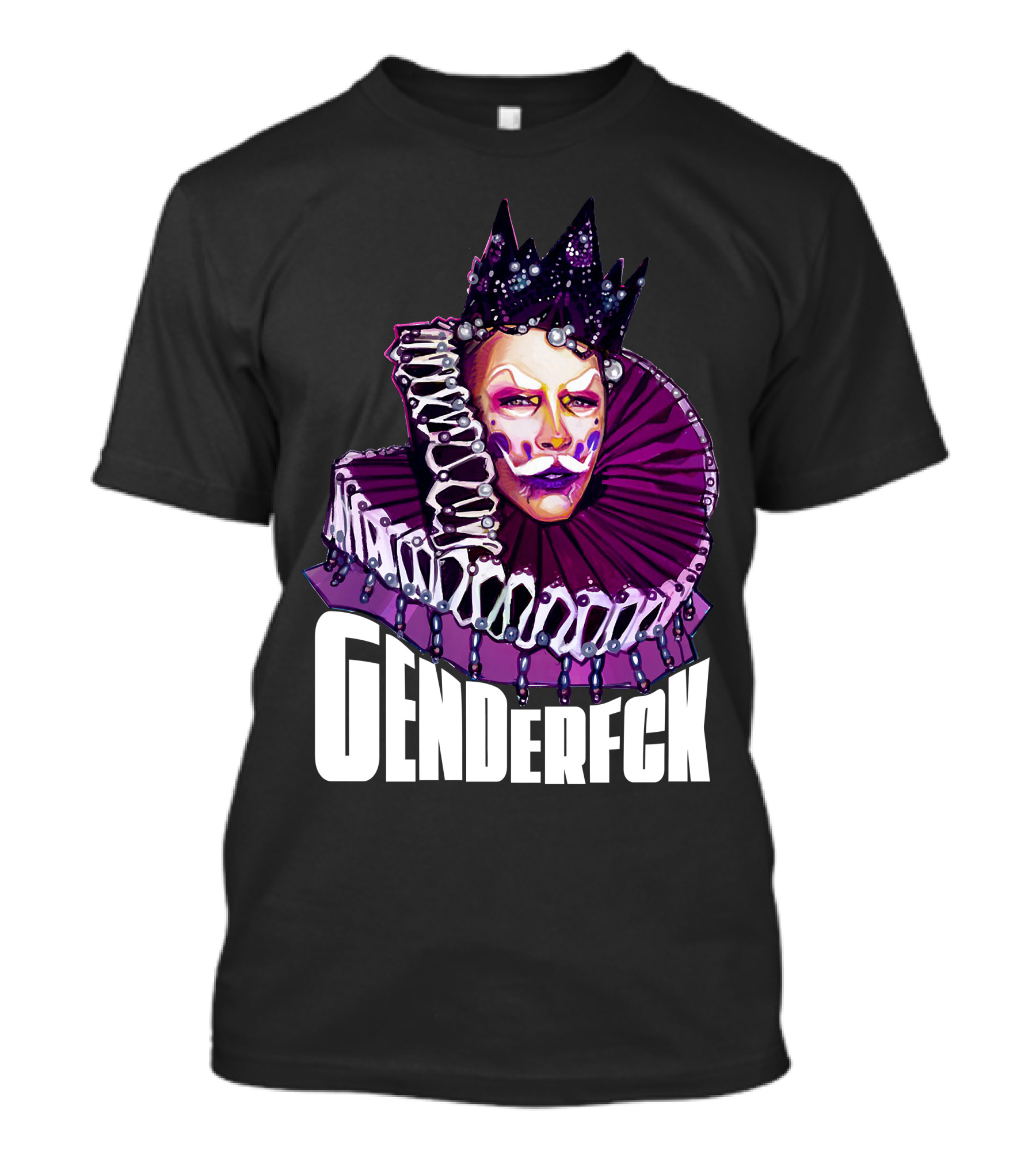 Heaven Genderfck Royal Drag Mask Crown T-Shirt
