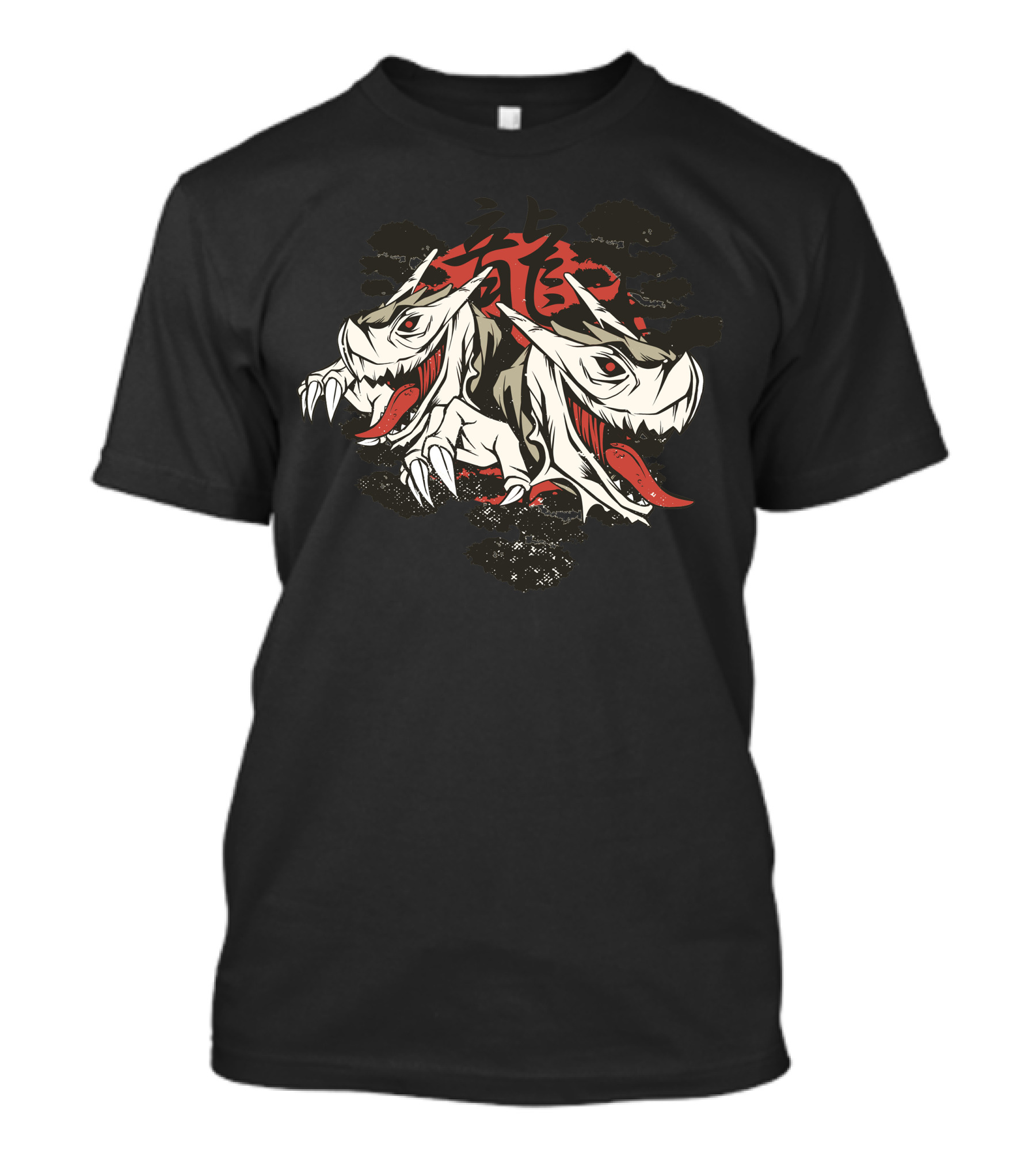 Japanese Dragons Kanji Double Headed T-Shirt