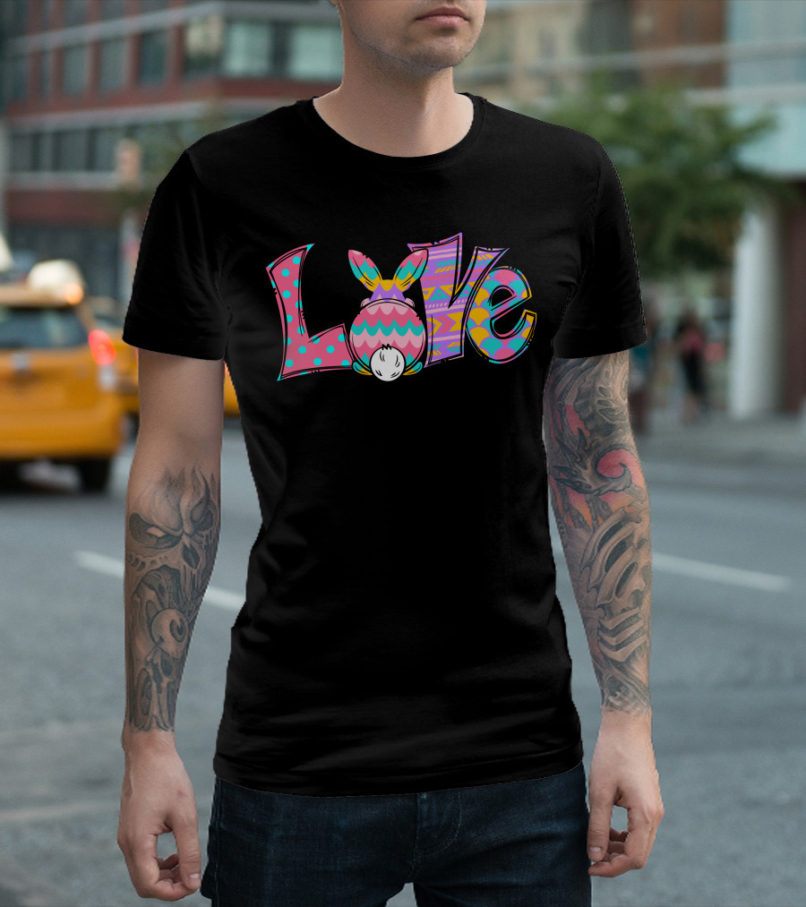 LOVE Easter Bunny Colorful T-Shirt
