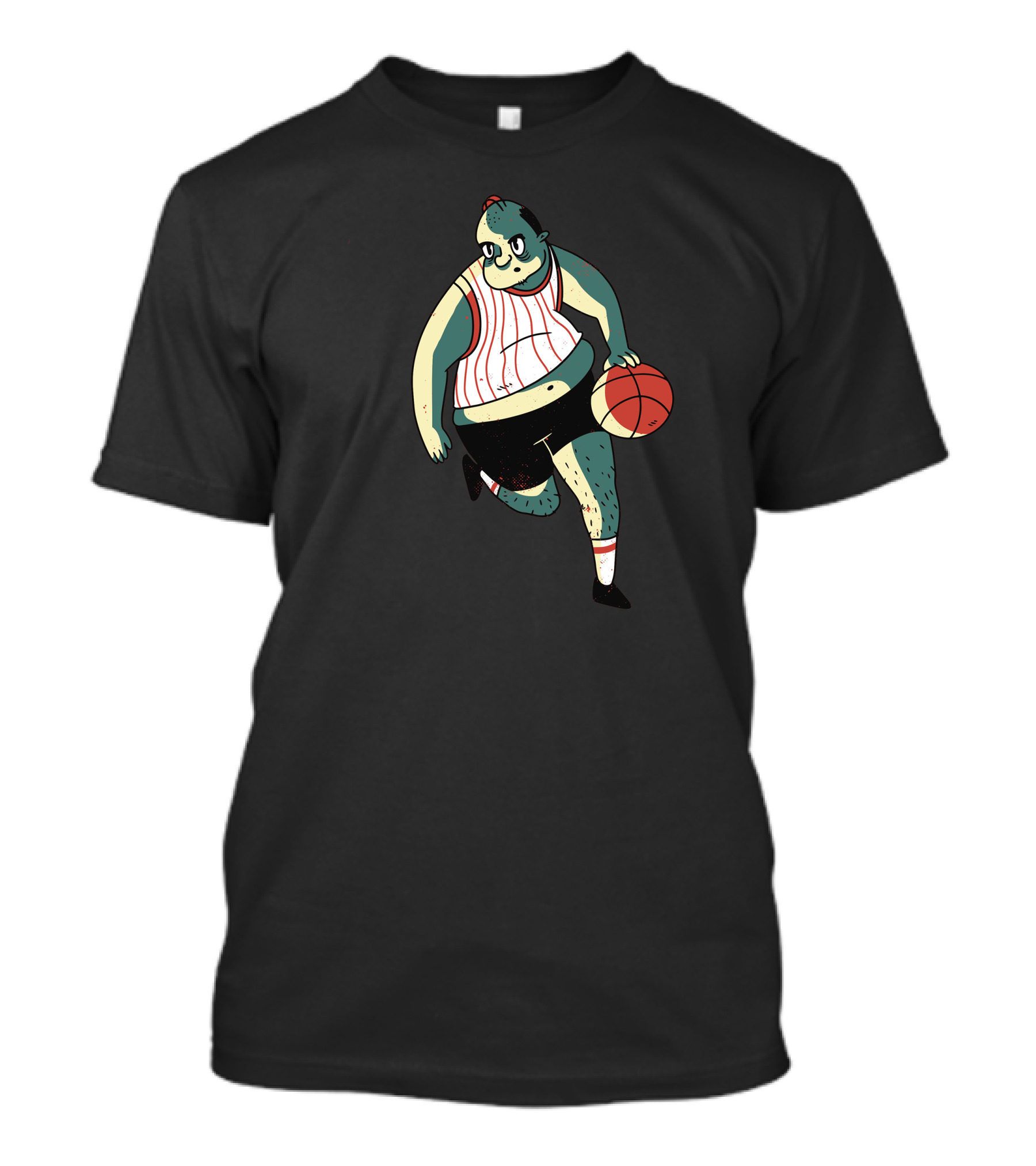 Overweight Basketball Player Athlete T-Shirt
