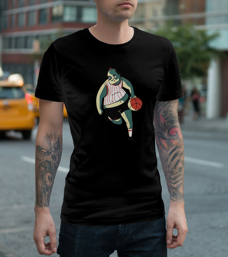 Overweight Basketball Player Athlete T-Shirt