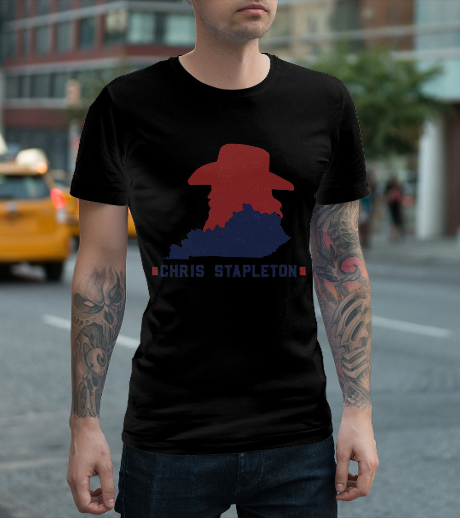 Chris Stapleton Country Music Silhouette Kentucky Map T-Shirt