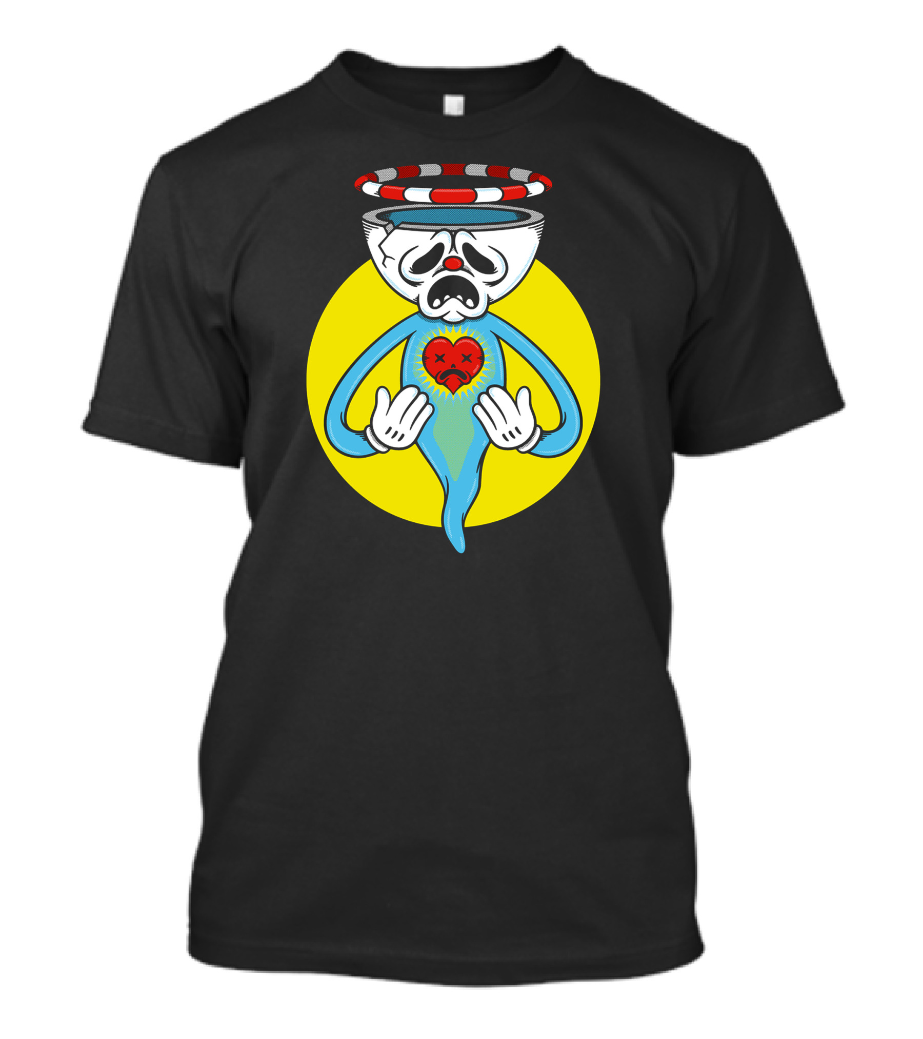 Sad Clown Heart With Halo T-Shirt
