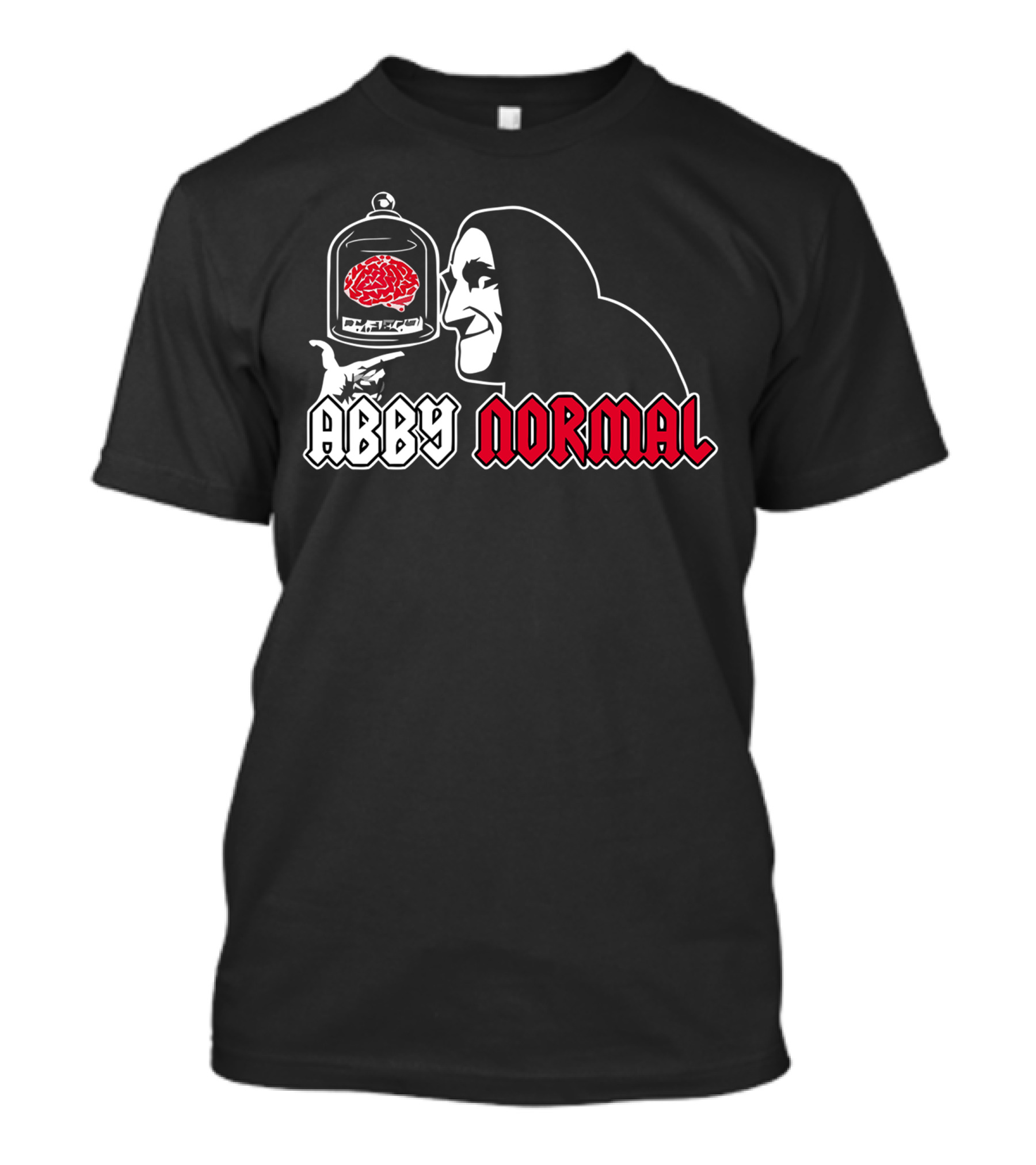 Abby Normal Brain Hunchback Silhouette Holding Jarred Brain T-Shirt