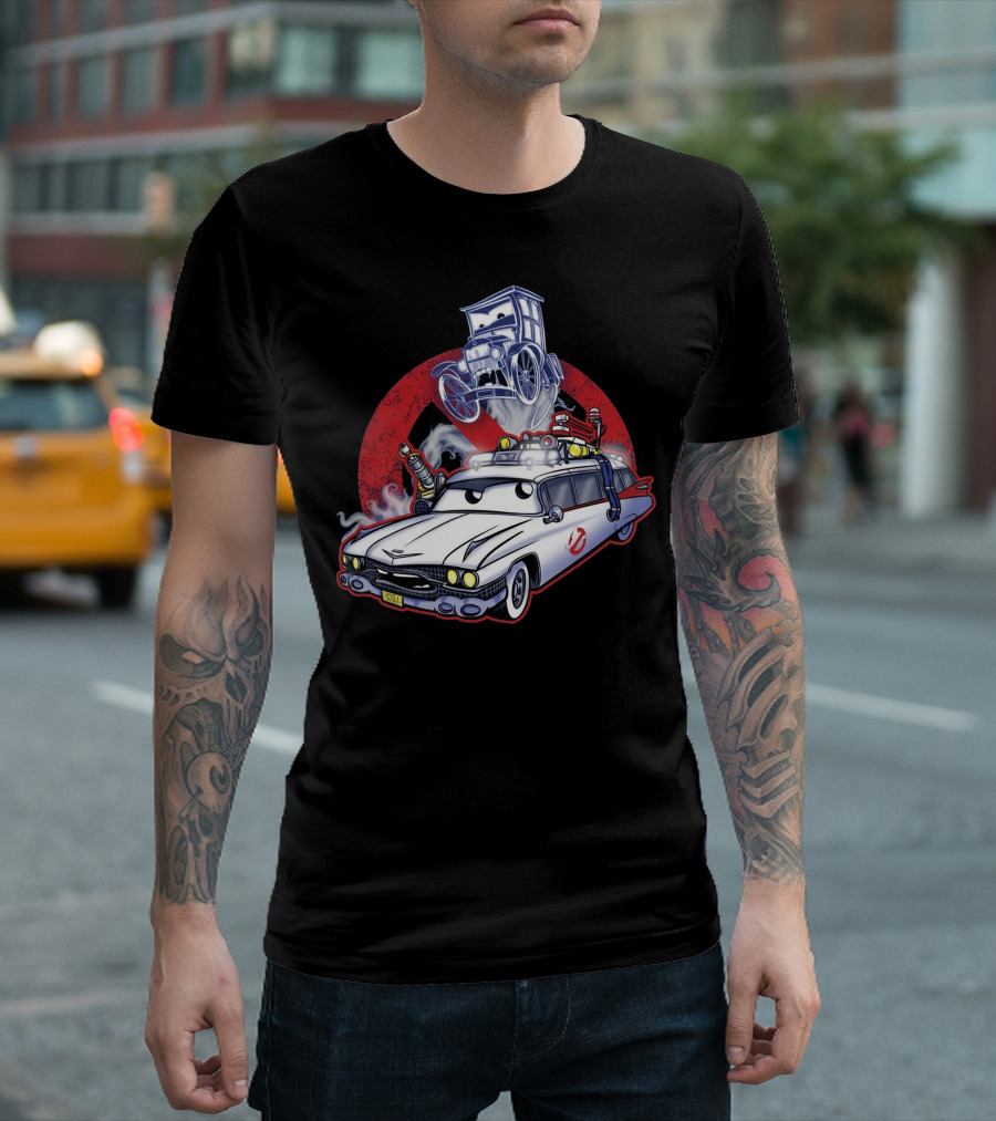 Ain Ghostbusters Ecto-1 Meets Cars Crossover T-Shirt