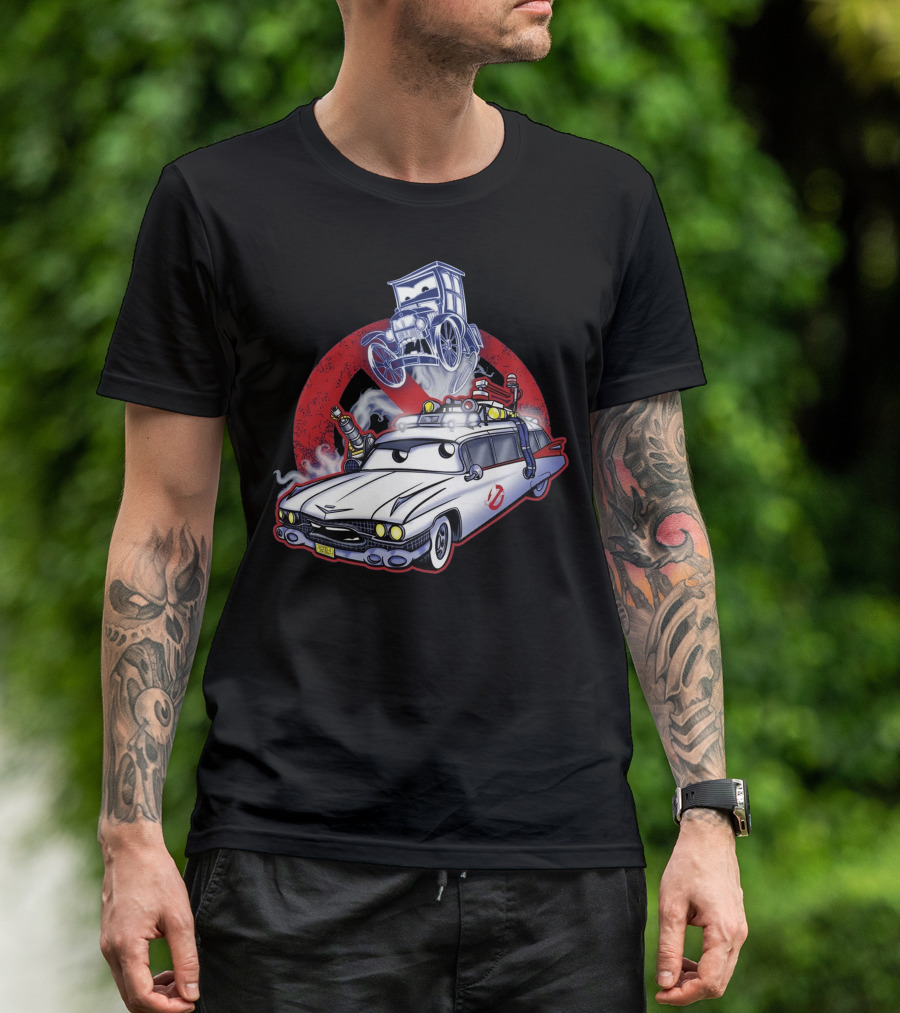 Ain Ghostbusters Ecto-1 Meets Cars Crossover T-Shirt