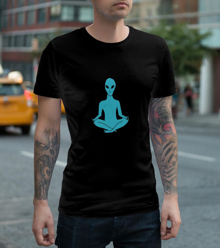 Alien Meditation in Lotus Pose T-Shirt