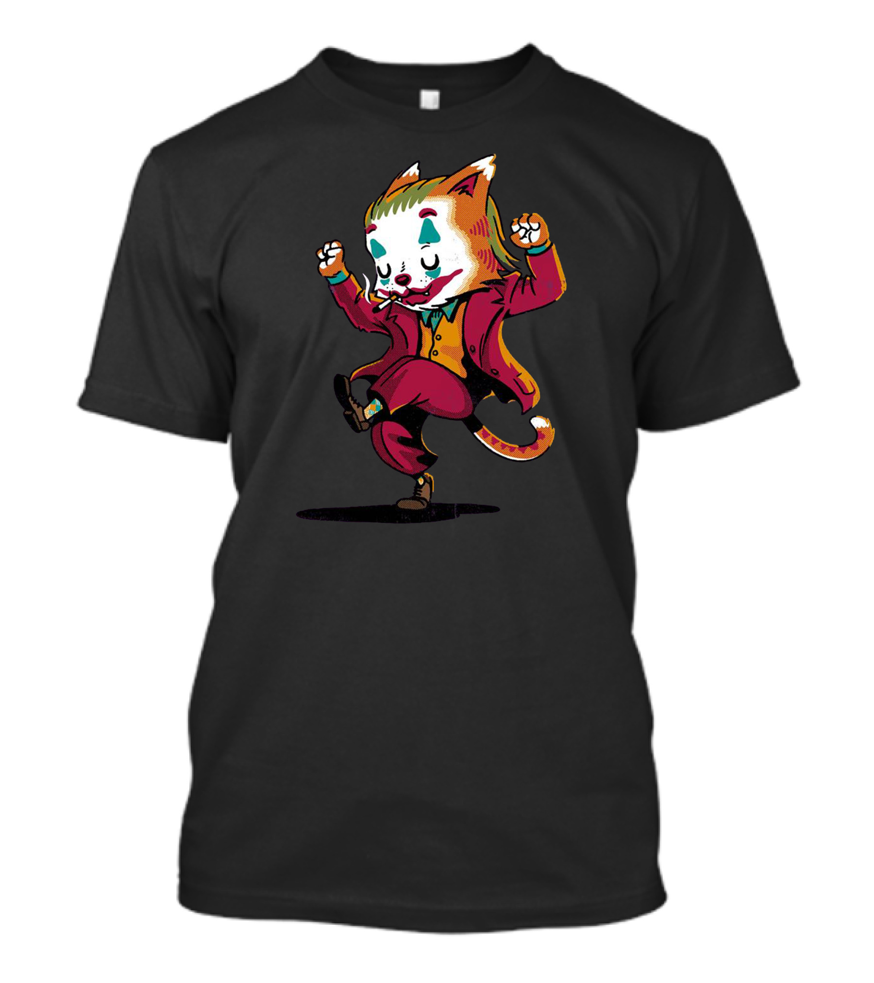 Always Smiling Dancing Cat Jester Suit T-Shirt