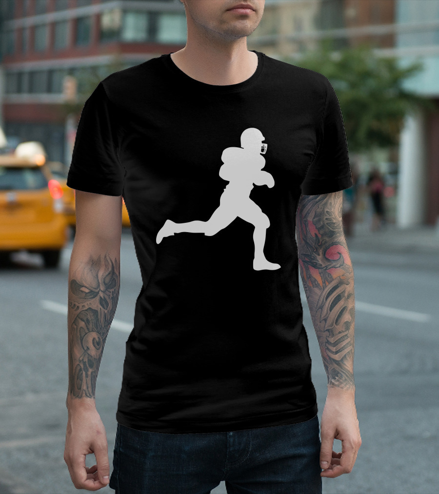 Running American Football Player T-Shirt