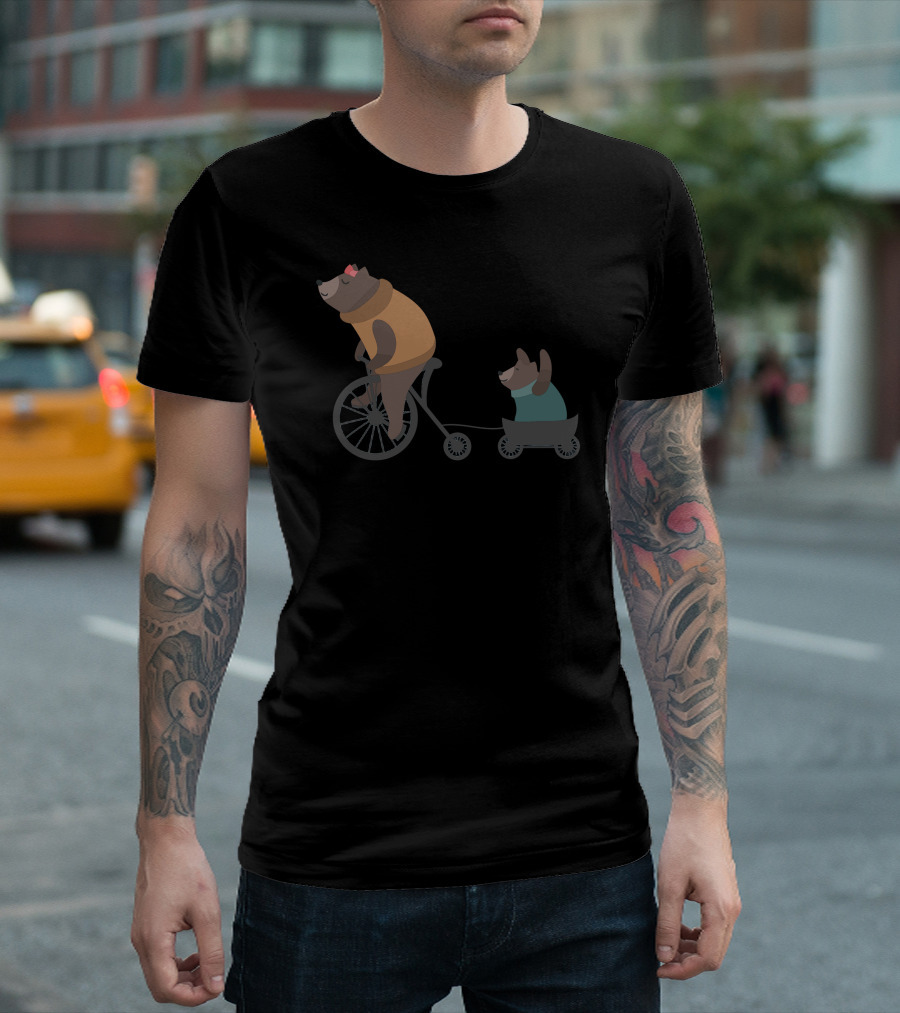Bearbicycle Parent And Cub Journey Cycle T-Shirt