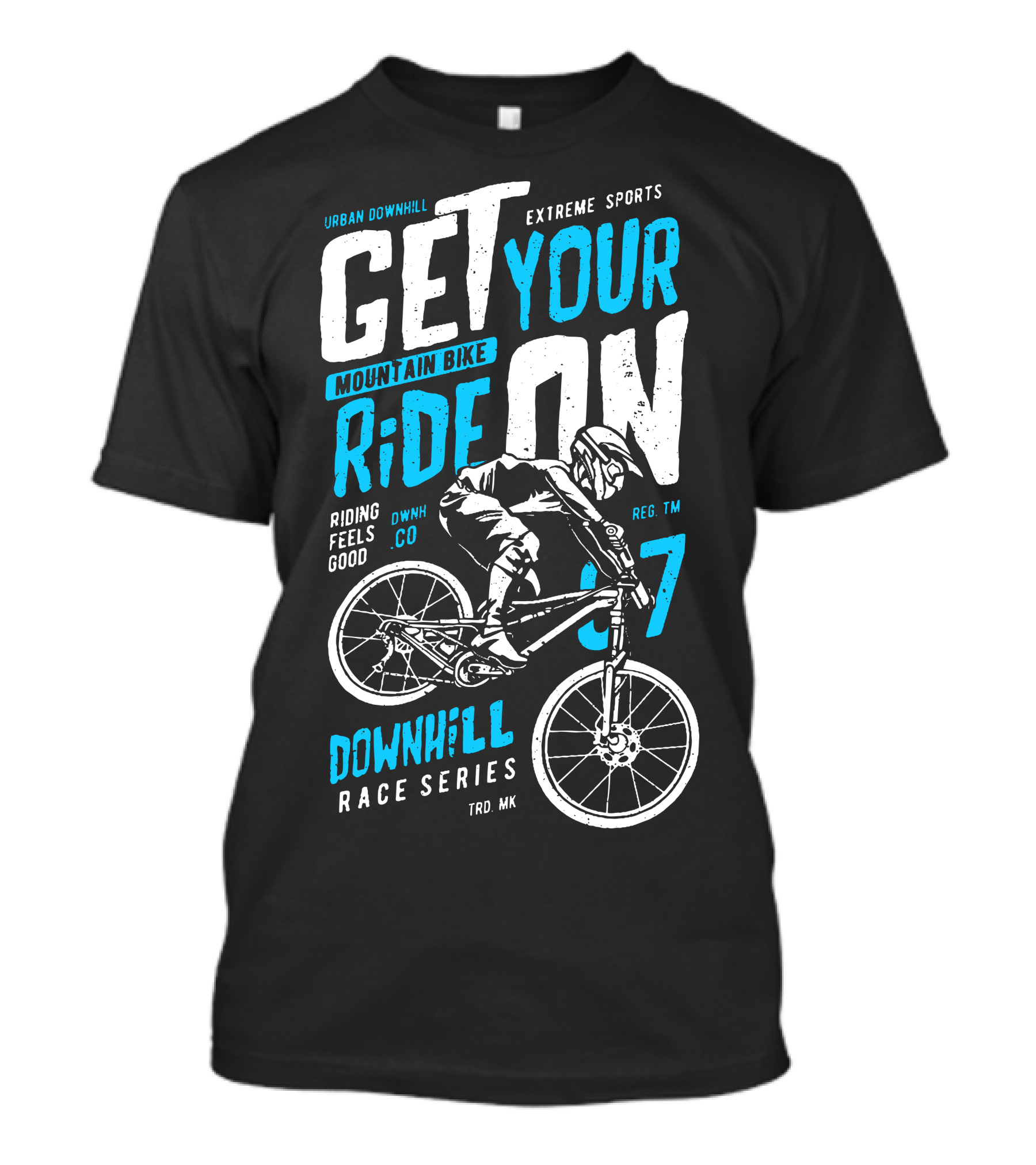 Urban Downhill Extreme Sports Mountain Bike Ride On Downhill Race Series T-Shirt