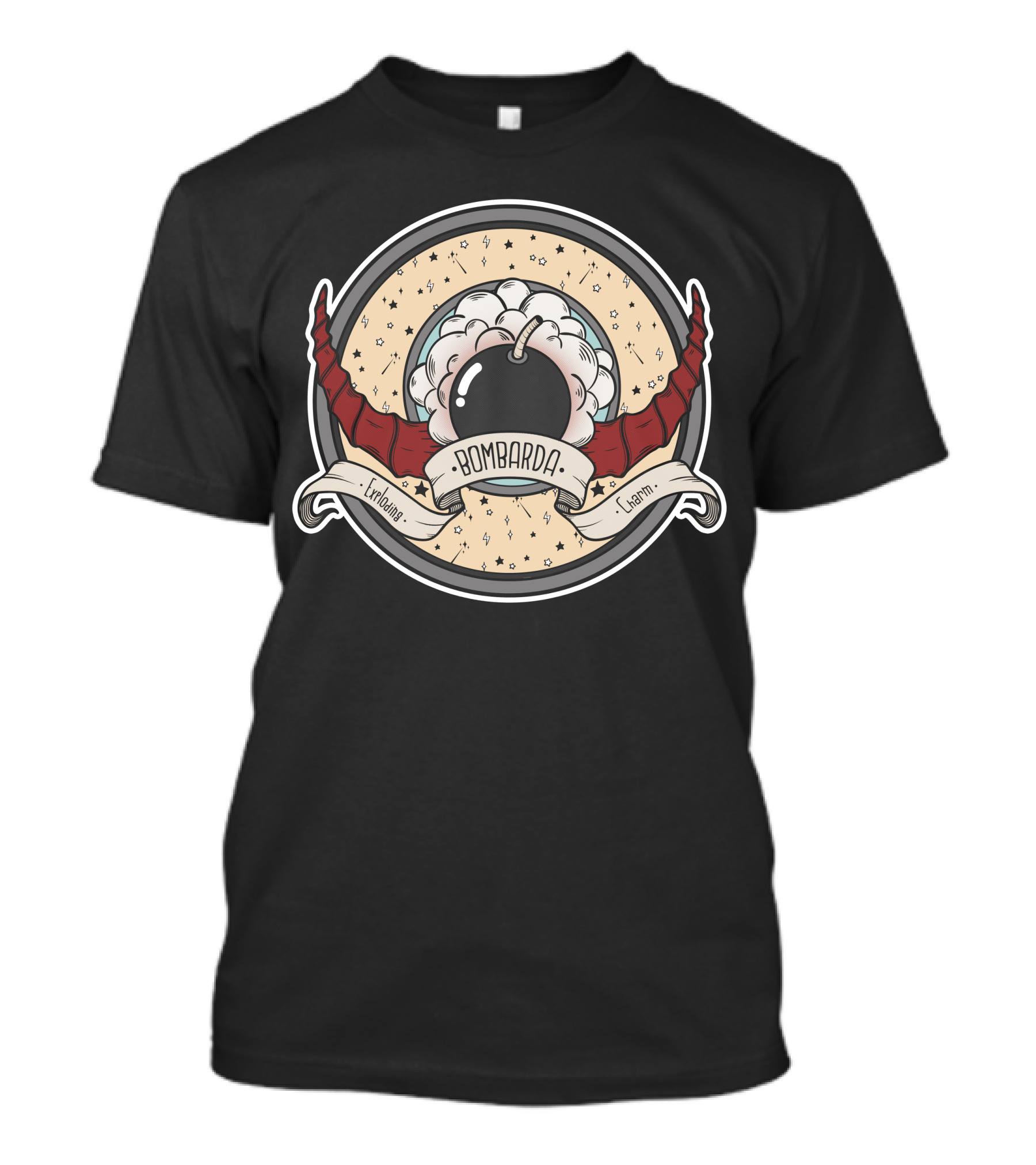 Bombarda Evolving Charm Bomb Explosion Crest T-Shirt
