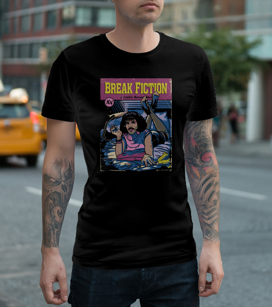 Break Fiction Freddie Mercury Show Comic Cover 10¢ T-Shirt