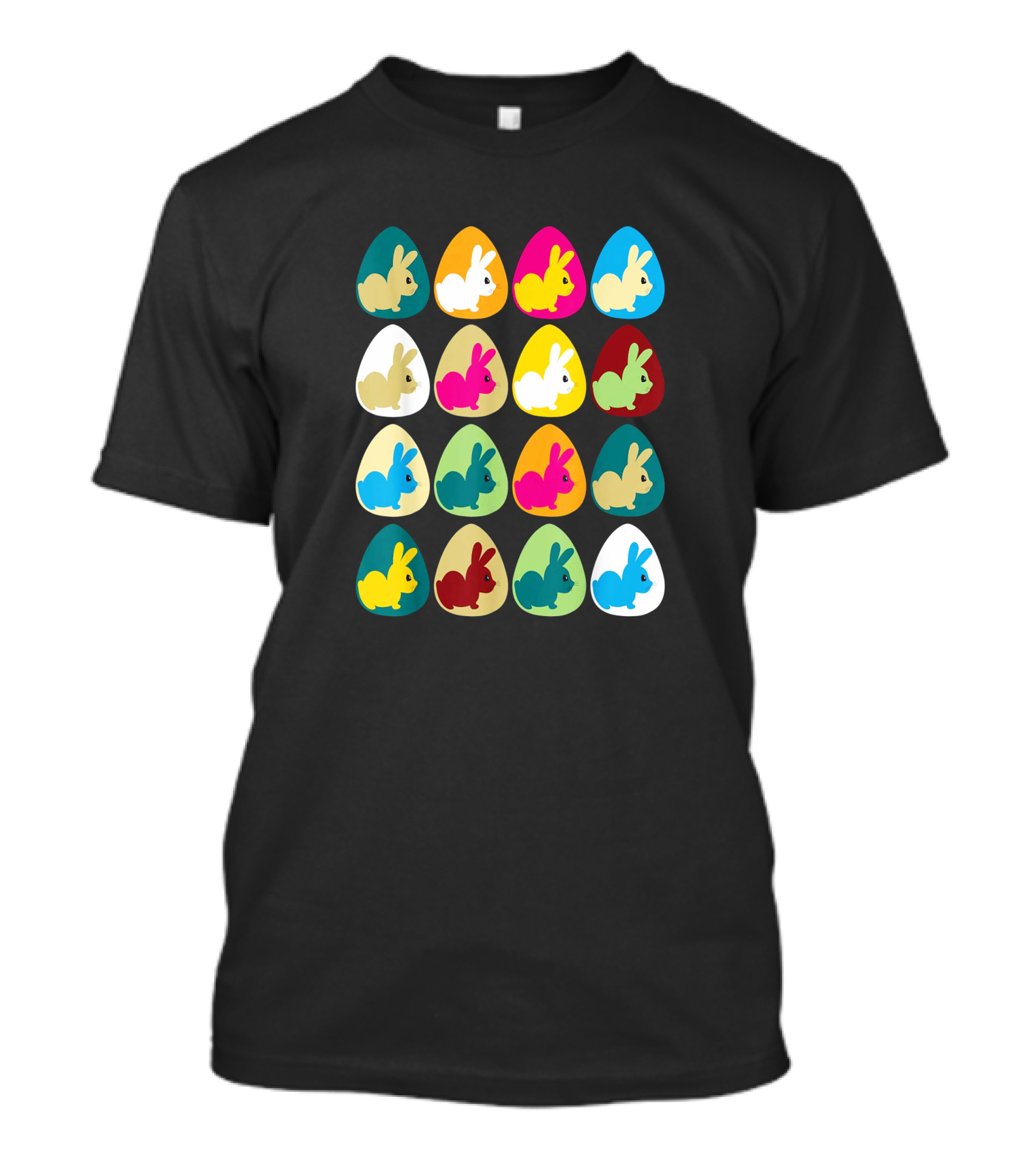 Bunny Easter Colorful Egg T-Shirt
