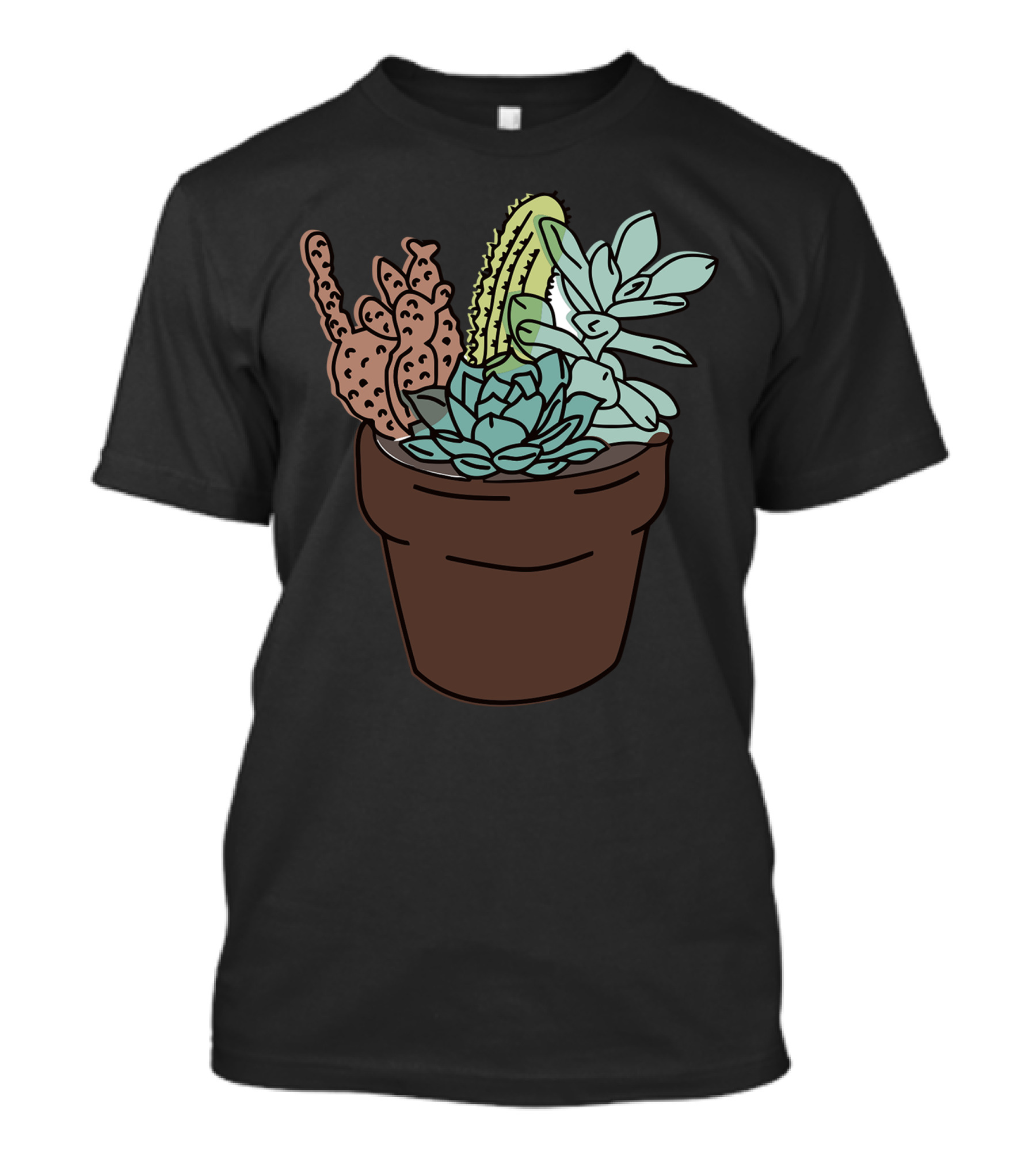 Cactuus Potted Succulent Arrangement T-Shirt