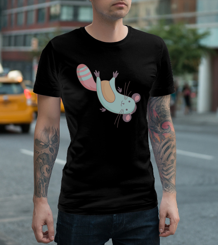 Pastel Chinchilla with Striped Tail T-Shirt