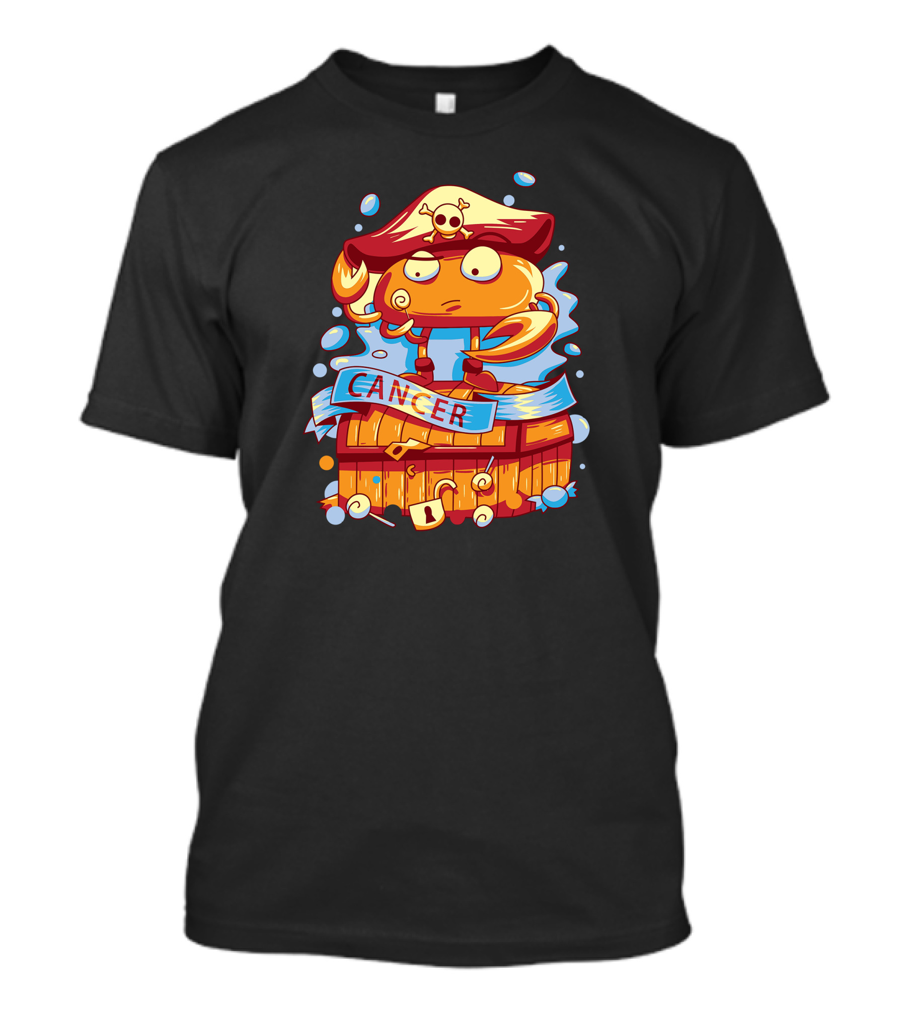 Pirate Crab Cancer Treasure Adventure T-Shirt