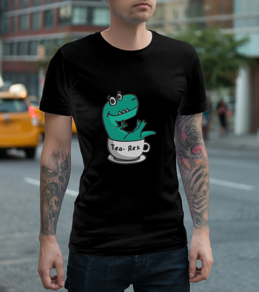 Tea Rex Cute Dinosaur Teacup T-Shirt