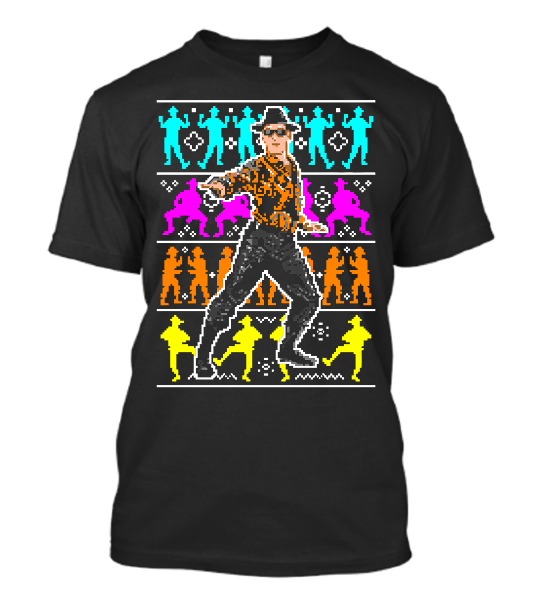 Enter Tayne Ment Retro Dance Pixels T-Shirt