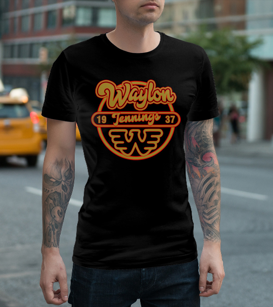Waylon Jennings 1937 Flying W Emblem T-Shirt