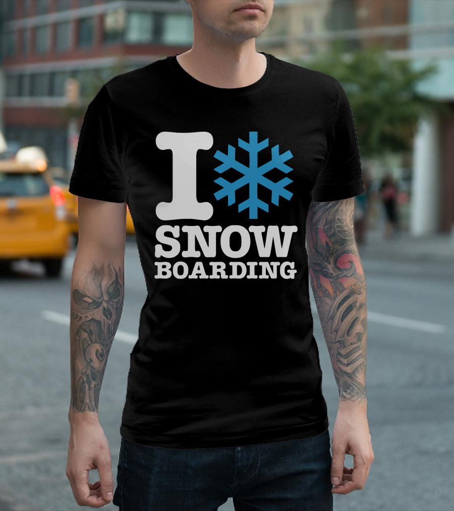 I Snowflake Snowboarding T-Shirt