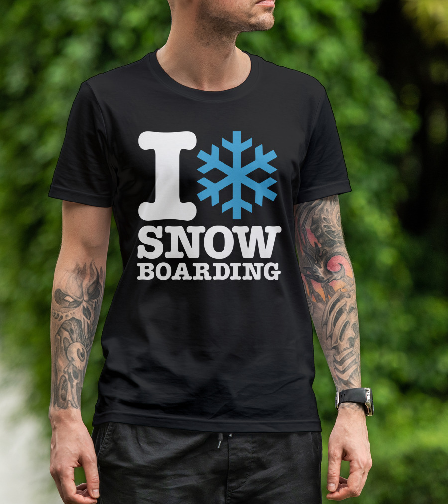 I Snowflake Snowboarding T-Shirt