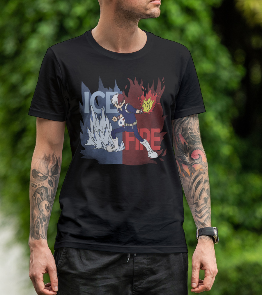 Todoroki Shoto Ice And Fire Quirk My Hero Academia T-Shirt