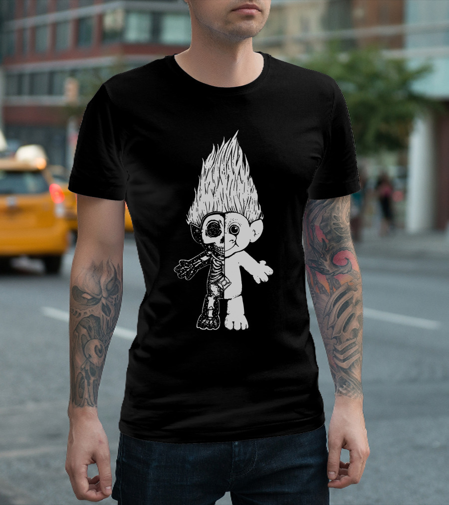 Anatomy Of A Troll Half Skeleton Half Toy T-Shirt