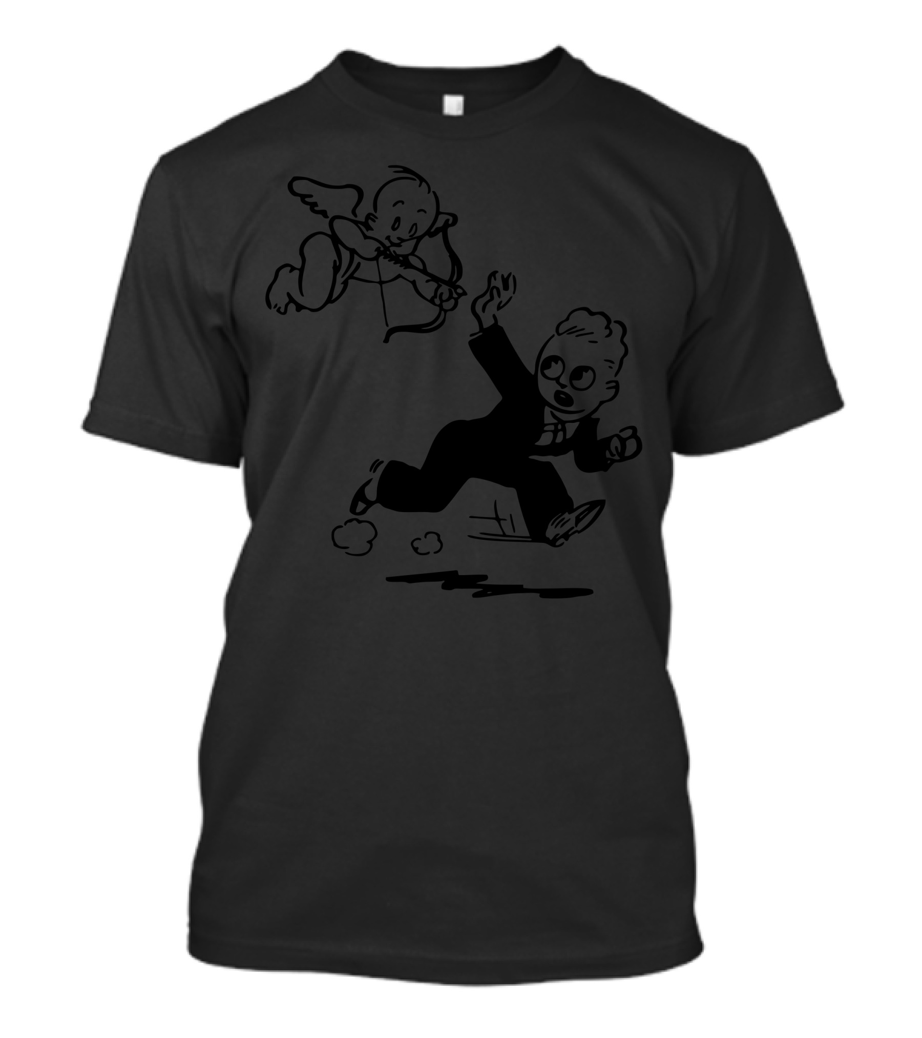 Angelic Love Chase Retro Cartoon T-Shirt