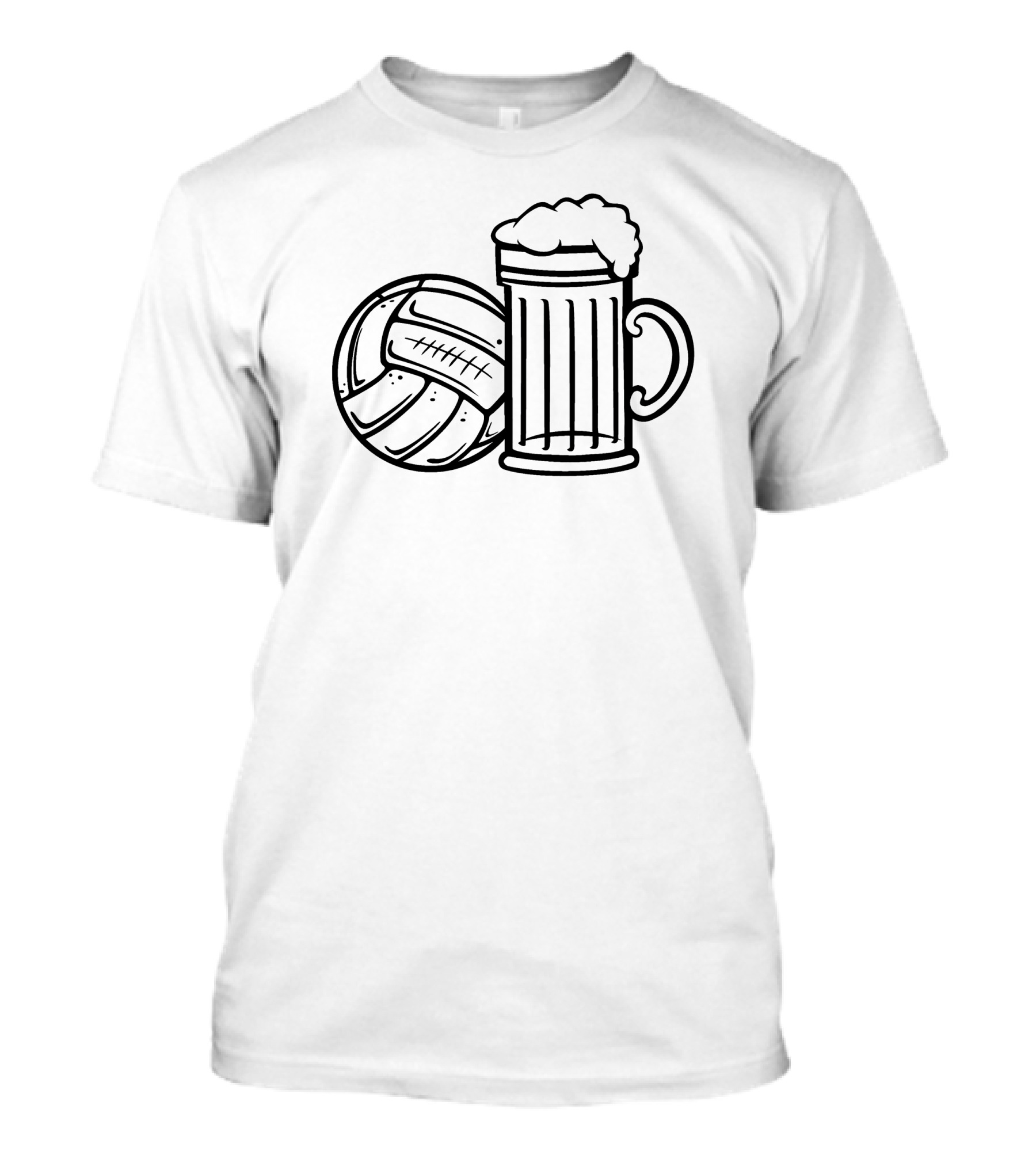 Beer And Football Mug And Ball T-Shirt
