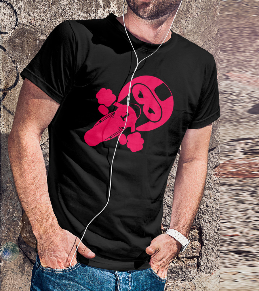 Biker Motorcycle Rocker Number One Bold Red Rider T-Shirt