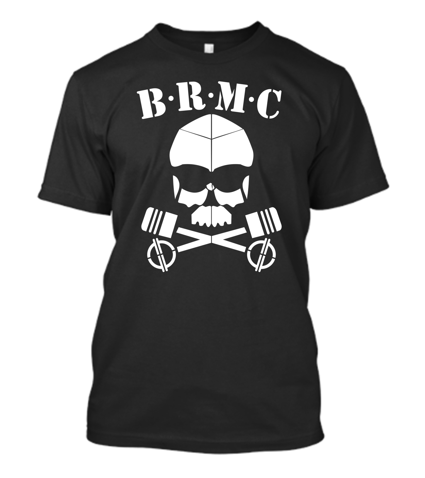BRMC Skull With Piston Crossbones T-Shirt