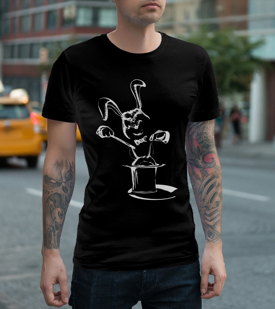 Bunny Magician with Top Hat and Wand T-Shirt