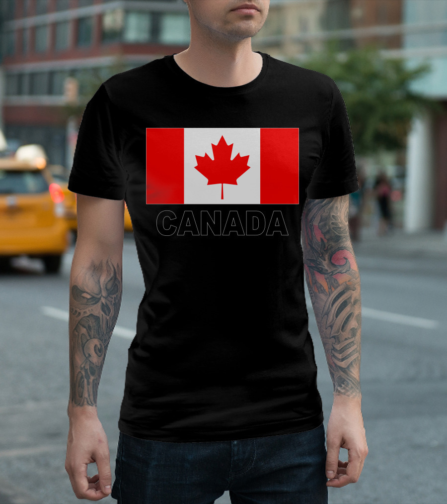 Canada Flag Maple Leaf Banner T-Shirt