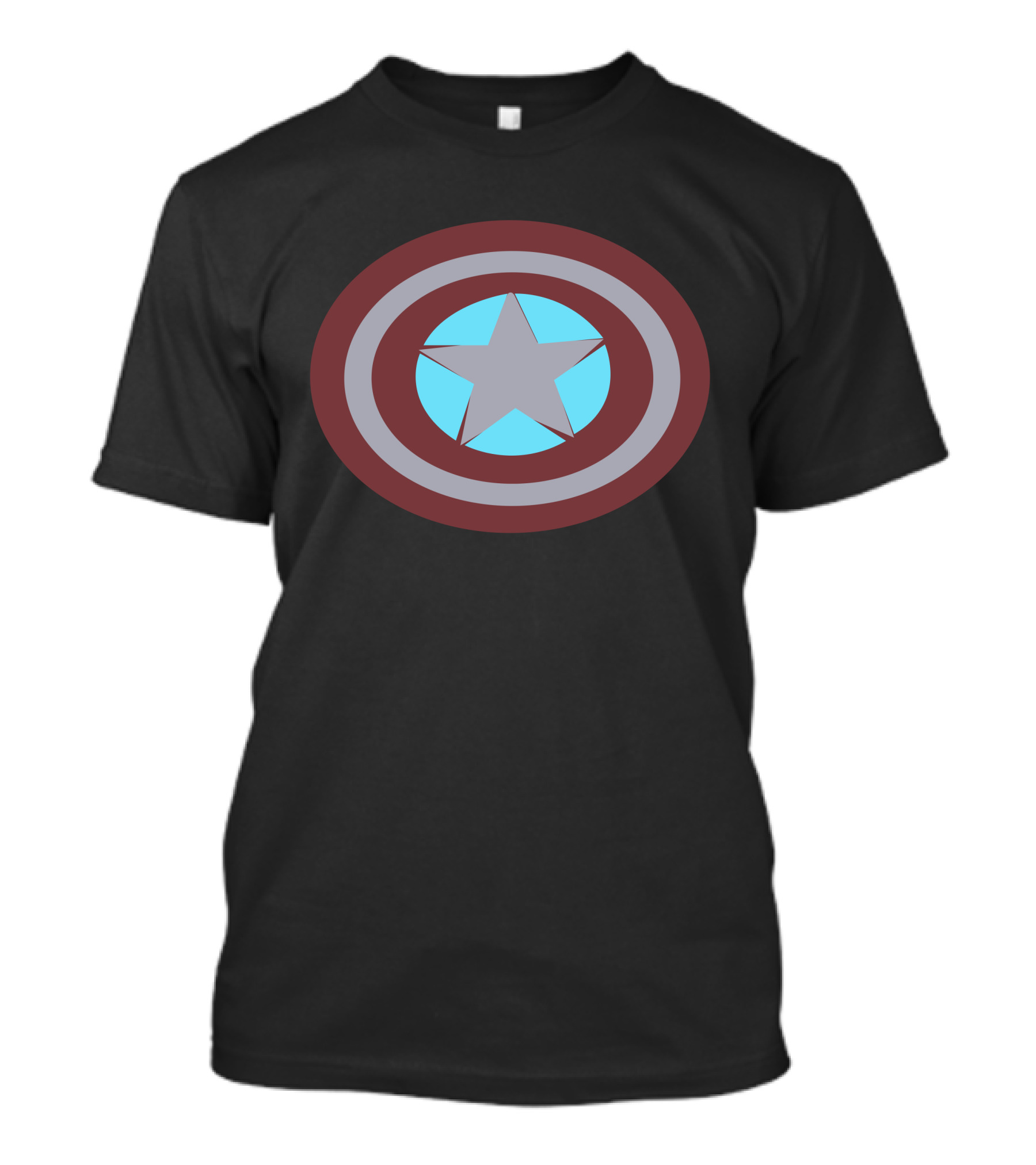 Captain America Shield Icon Red White Blue Star Circle Emblem T-Shirt